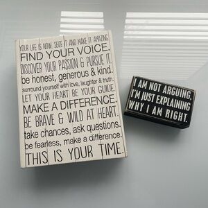 Inspiring & Funny Box Signs